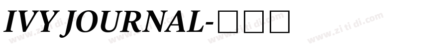 IVY JOURNAL字体转换